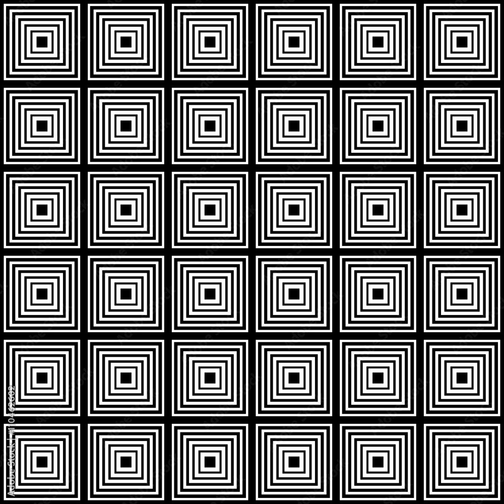 Poster Repeatable pattern with squares. Monochrome abstract background.