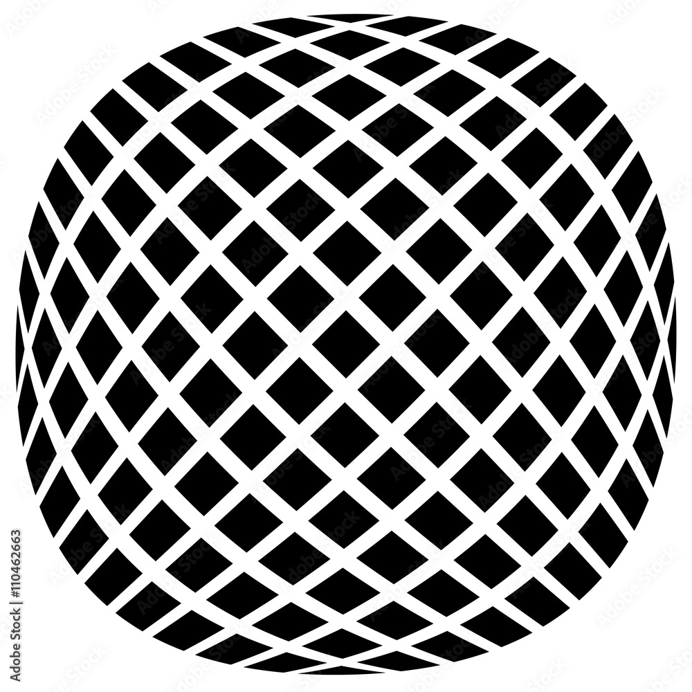 Poster mesh of squares with distortion effect. simple artistic element.