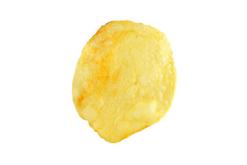 Potato chips isolated on white background