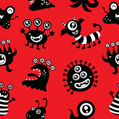 Cute monster Seamless