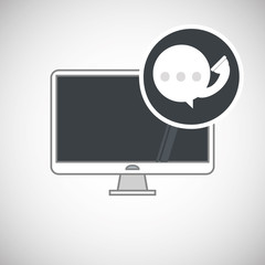 Call center design. Customer service icon. Flat illustration