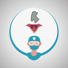 Dental care design. health concept. medical care icon, editable vector