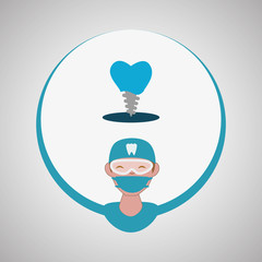 Dental care design. health concept. medical care icon, editable vector