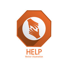 Help design. Question mark icon. Flat illustration