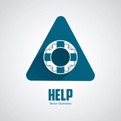 Help design. Question mark icon. Flat illustration