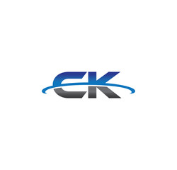 ck alphabet with swoosh grey and blue