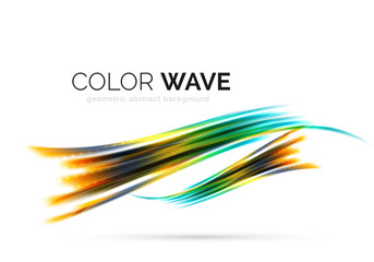 Abstract color wave design element