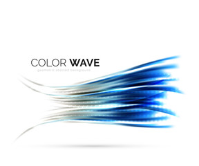 Abstract color wave design element