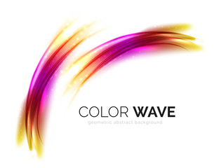 Blurred vector wave design elements