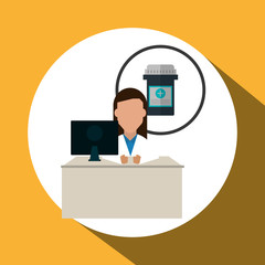 Doctor design. Medical care concept. Health care sign