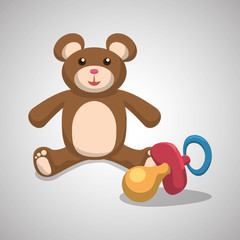 Baby shower design. invitation design.  isolated illustration