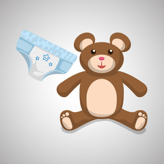 Baby shower design. invitation design.  isolated illustration