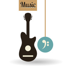 Music design. music note icon. Isolated illustration