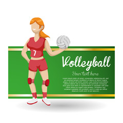 Fototapeta premium Volleyball design. Sport icon. Isolated illustration
