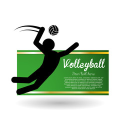 Volleyball design. Sport icon. Isolated illustration