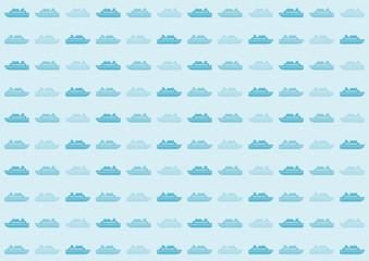 客船模様の背景イラスト