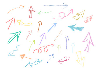 手書きの矢印イラストセット