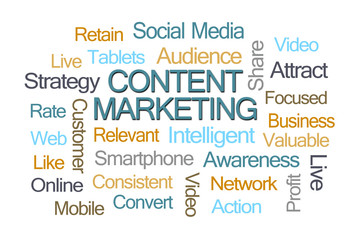 Fototapeta premium Content Marketing Word Cloud