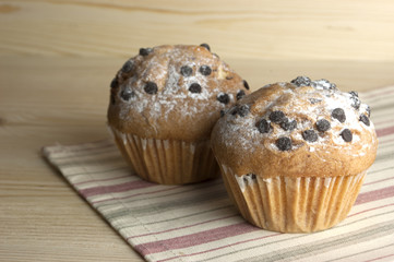 cupcakes with chocolate drops