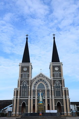Fototapeta na wymiar Maephra Patisonti Niramon Church in Thailand