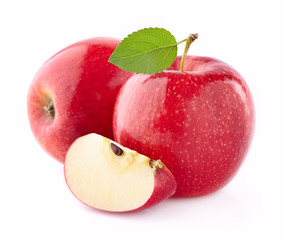Apples in closeup
