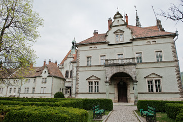 Fototapeta na wymiar Schonborn hunting castle in Carpaty,Transcarpathia,Ukraine. Bui