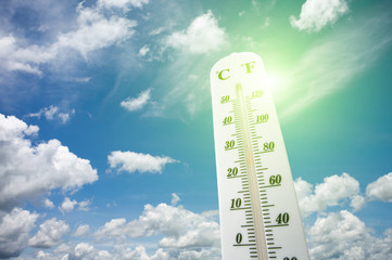 Thermometer on the summer heat