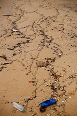 The beach is garbage