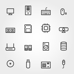 Computer component icons