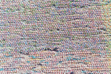 texture of woven cotton white, red, blue thread