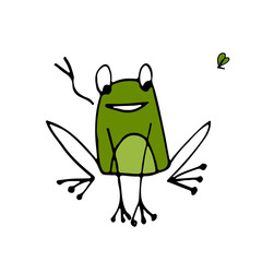 Funny frog, sketch for your design