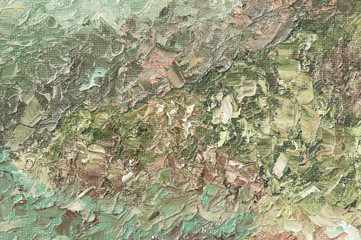 Oil painting green abstract  background. Art concept.