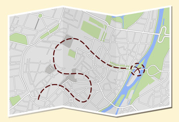 City map with Route Guidance