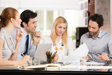 Business meeting at office