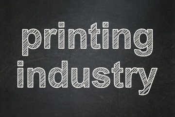 Fototapeta na wymiar Industry concept: Printing Industry on chalkboard background