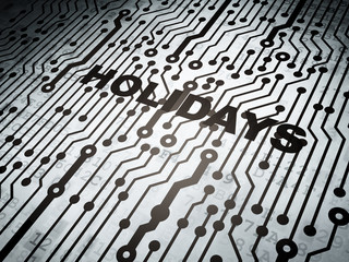 Fototapeta premium Entertainment, concept: circuit board with Holidays