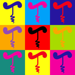 Icon simple corkscrew