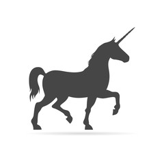 Obraz na płótnie Canvas Silhouette of Unicorn Horse icon