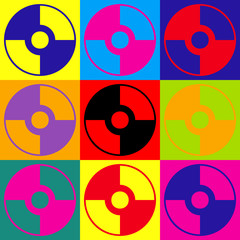 Vector CD or DVD icon