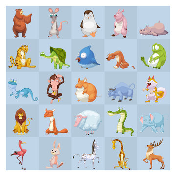 Creative Illustration and Innovative Art: 25 Animals Sets: Sketch Line Art and Coloring Book. Realistic Fantastic Cartoon Style Artwork Character Design Wallpaper Card Game Design Jigsaw Puzzle Design