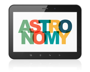 Science concept: Tablet Computer with Astronomy on  display