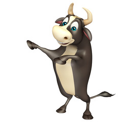 Bull funny cartoon character
