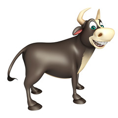 Bull funny cartoon character