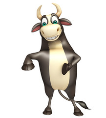 Bull funny cartoon character