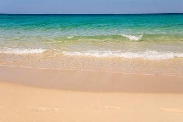 Fototapeta na wymiar Jandia beach, Morro Jable, Fuerteventura, Canary Islands,
