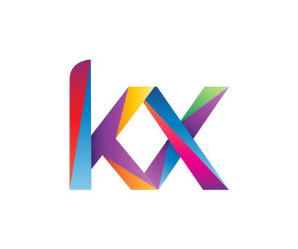 Creative Color Letter K X Logo