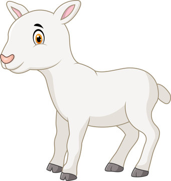 Cartoon happy goat