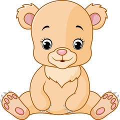 Cute baby bear cartoon