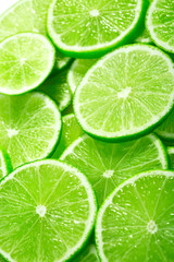 Fototapeta na wymiar close up of lime slices background
