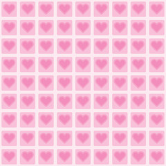 Pink background with delicate pink hearts for web page backgrounds, textile designs, fills, banners, wedding invitations